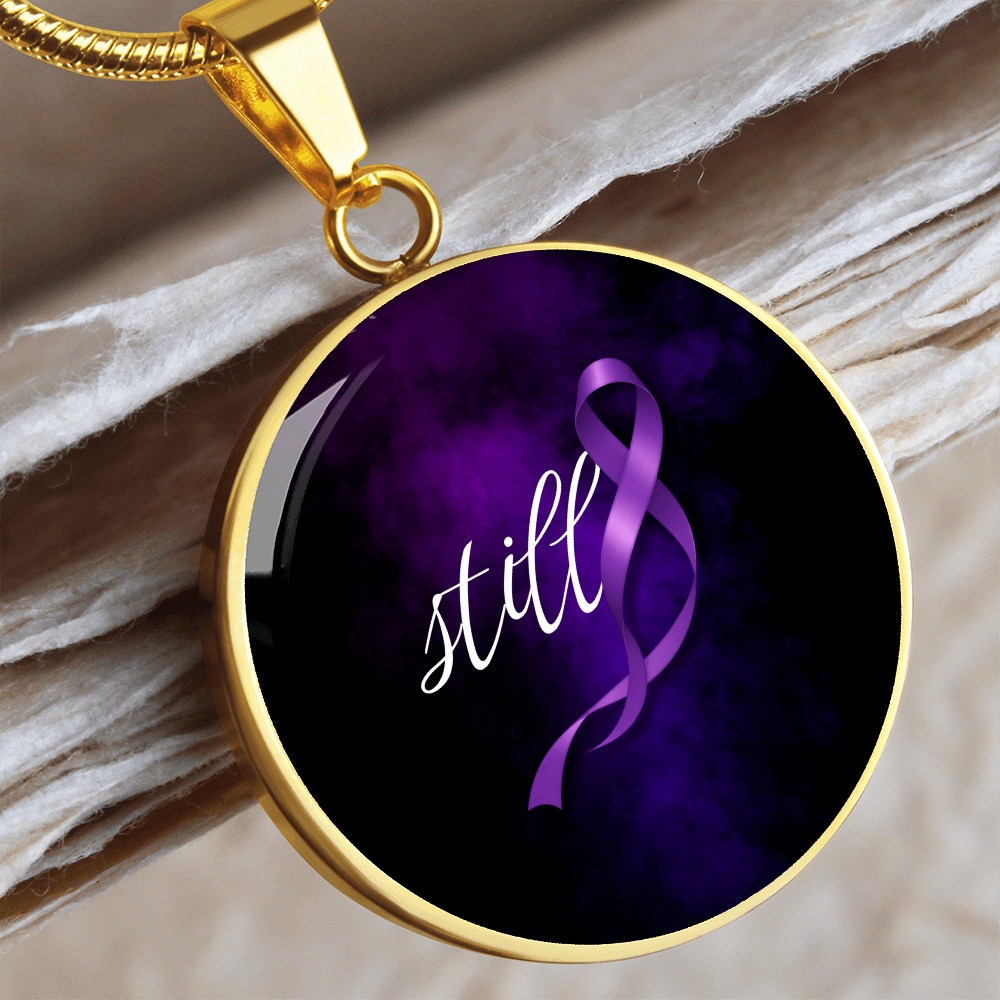 Still Round Pendant Necklace for Awareness