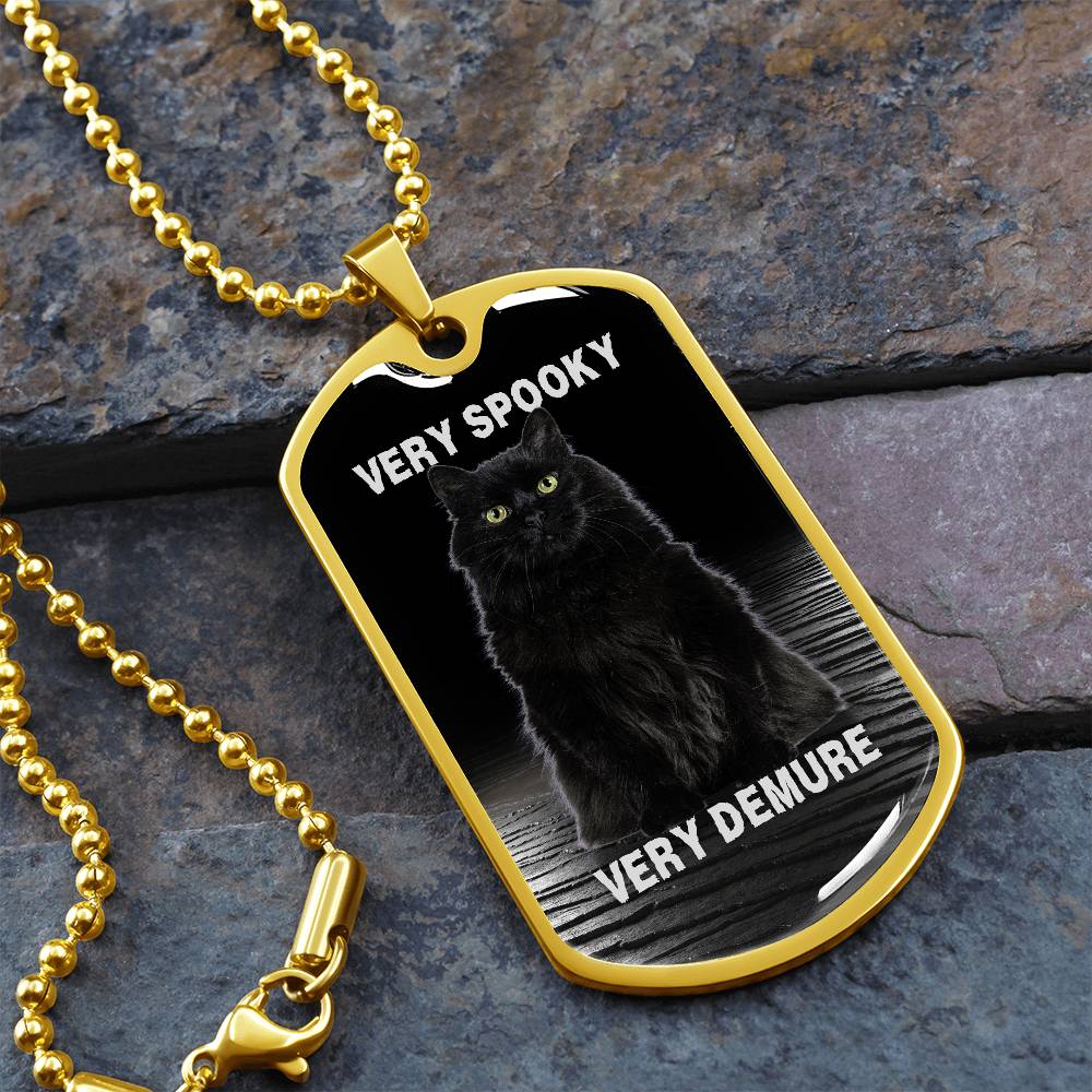 Collar de Gato Negro Demure Espeluznante