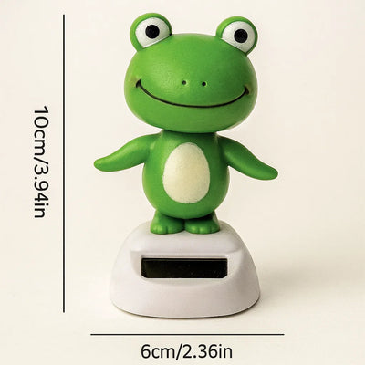 FrogDance Solar Bobblehead - Decoración Juguetona para el Tablero