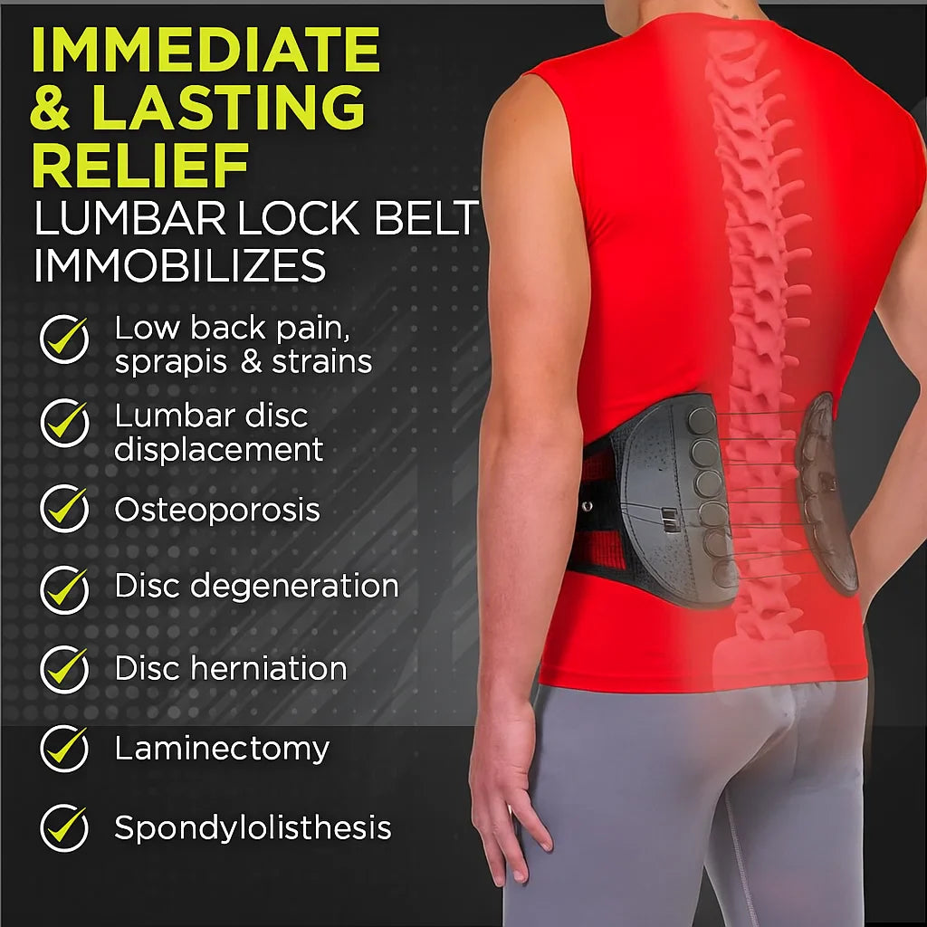 Lumbar Lock Belt - Adjustable Support for Comfort