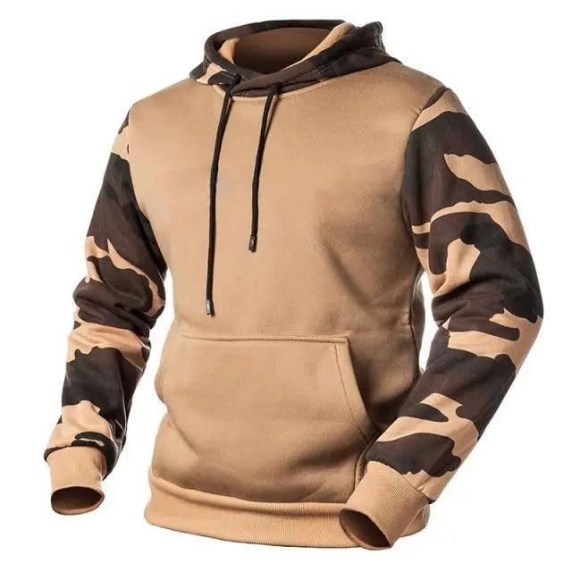 Hoodie en polaire camouflage militaire pour hommes
