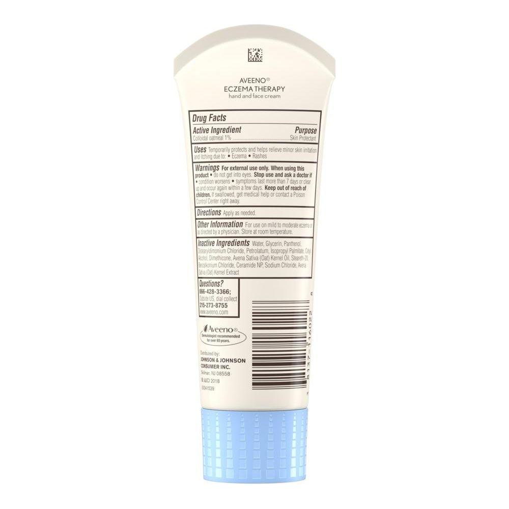 Crème pour les mains Aveeno Active Naturals Eczema Therapy - 2,6 oz