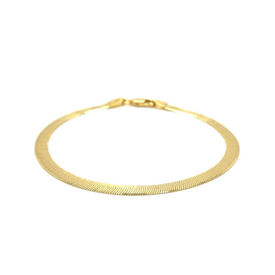 Pulsera Herringbone Super Flex de Oro Amarillo de 14k - 4.0mm