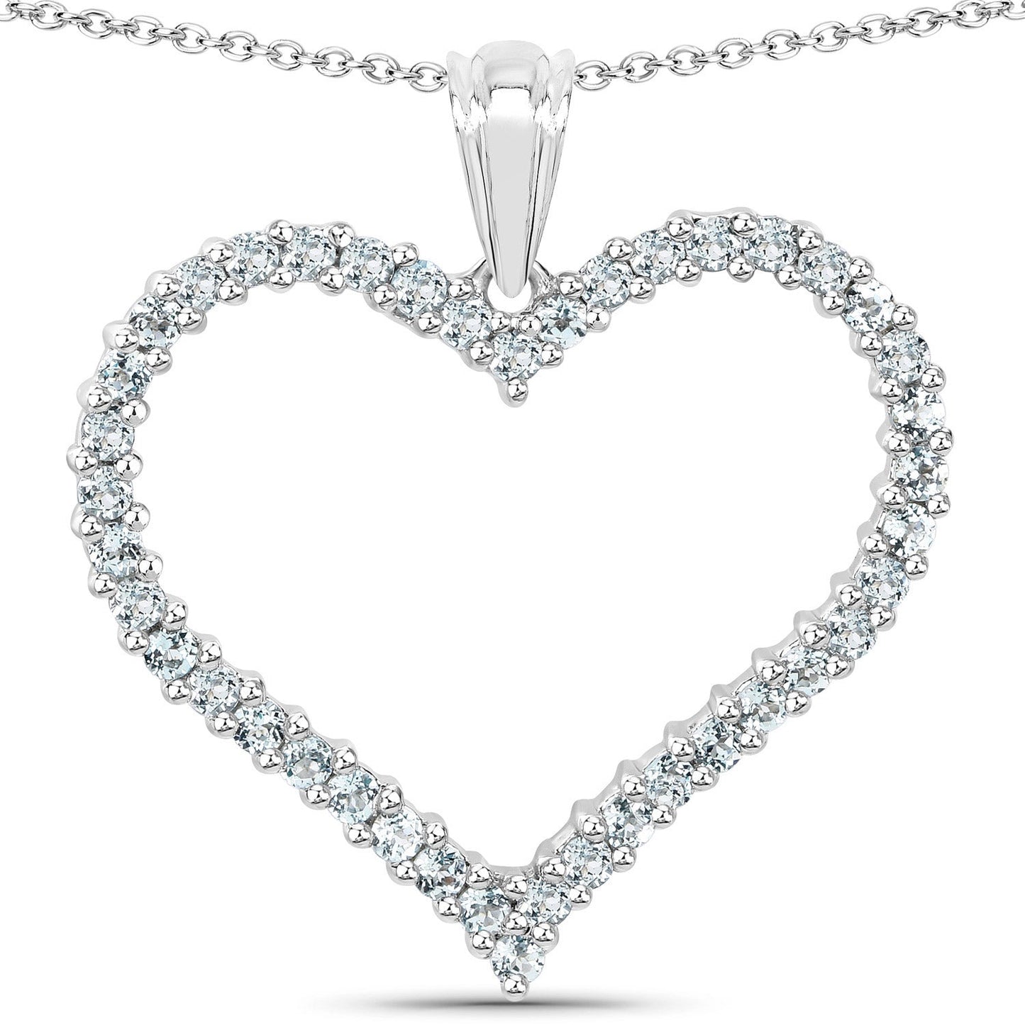 2.10 Carat Genuine Blue Topaz Sterling Silver Pendant
