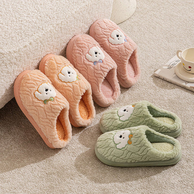 Couple Cotton Slippers - Plush Indoor Comfort
