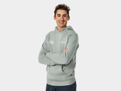 Trek Right Stacked Hoodie in Small Sage Grey