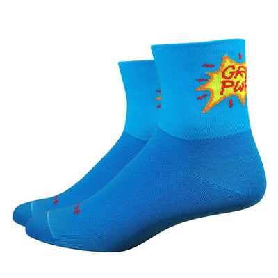 DeFeet Aireator 3" Girl Power Women's Socks - Blue/Yellow