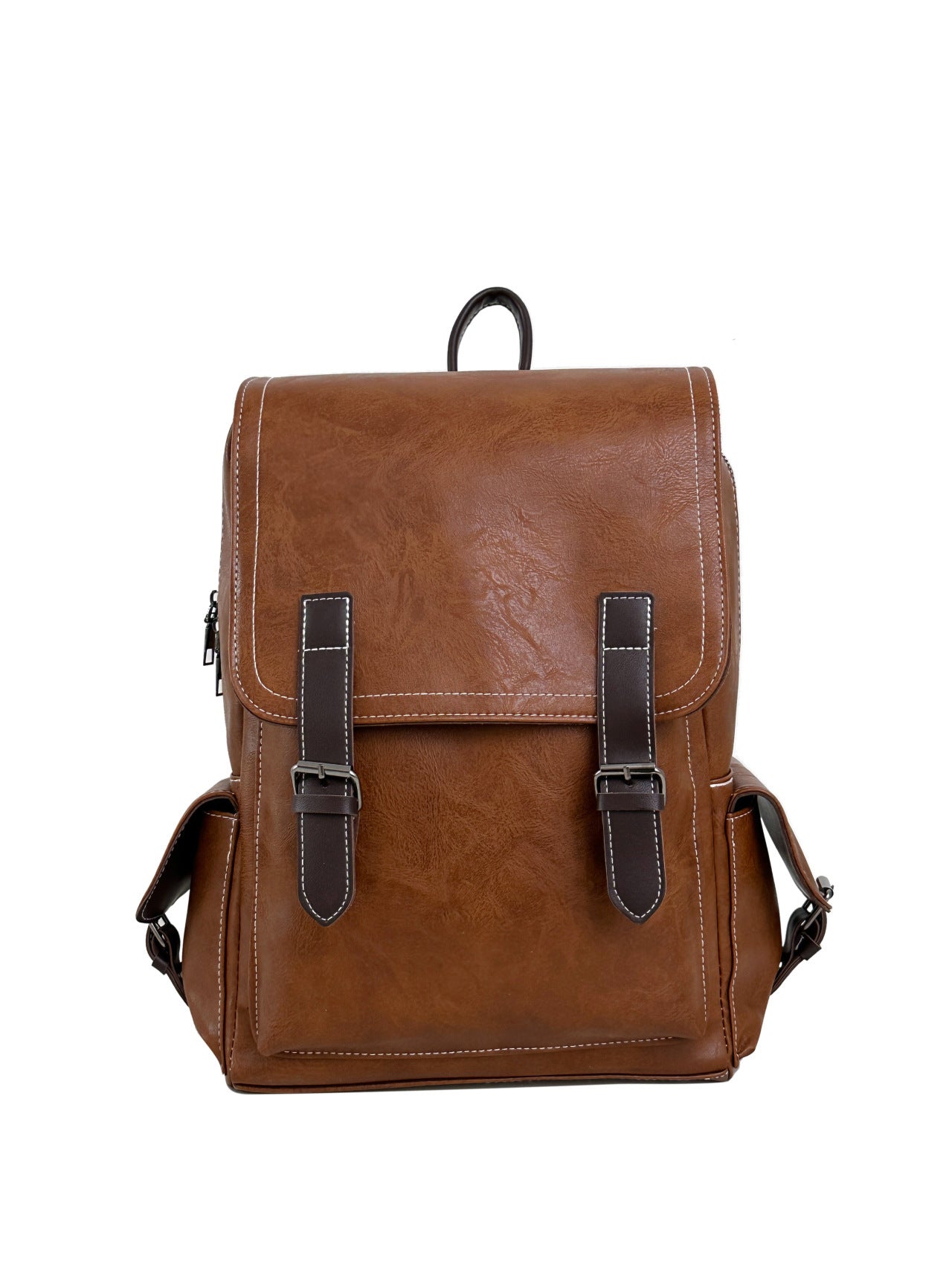 Sac à dos de voyage extérieur rétro en cuir authentique