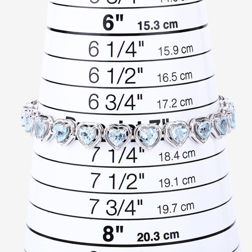 10.50 Carat Genuine Blue Topaz Sterling Silver Bracelet