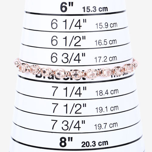 Pulsera de plata esterlina de morganita genuina de 1.35 quilates