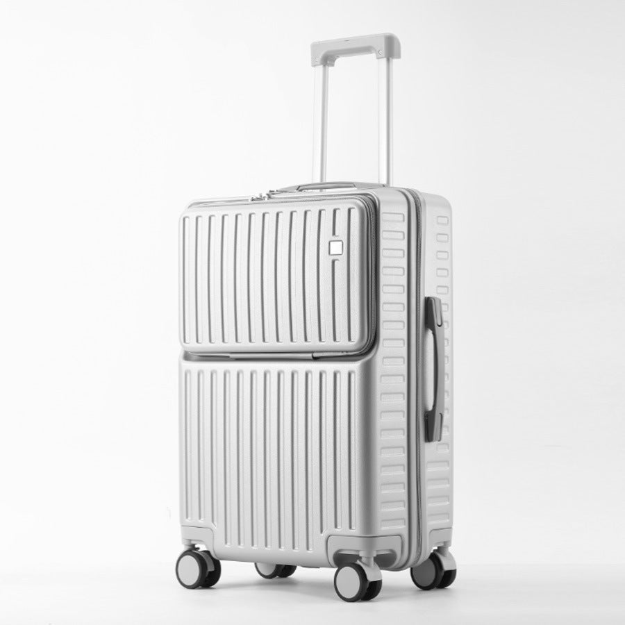 Valise à roulettes multifonctionnelle à fermeture frontale pour femmes