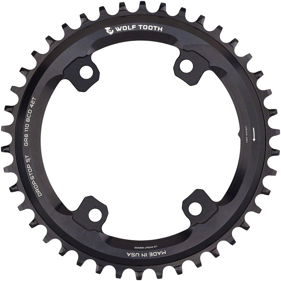 Wolf Tooth Shimano 110 Asymmetric BCD Chainring - 42t Black