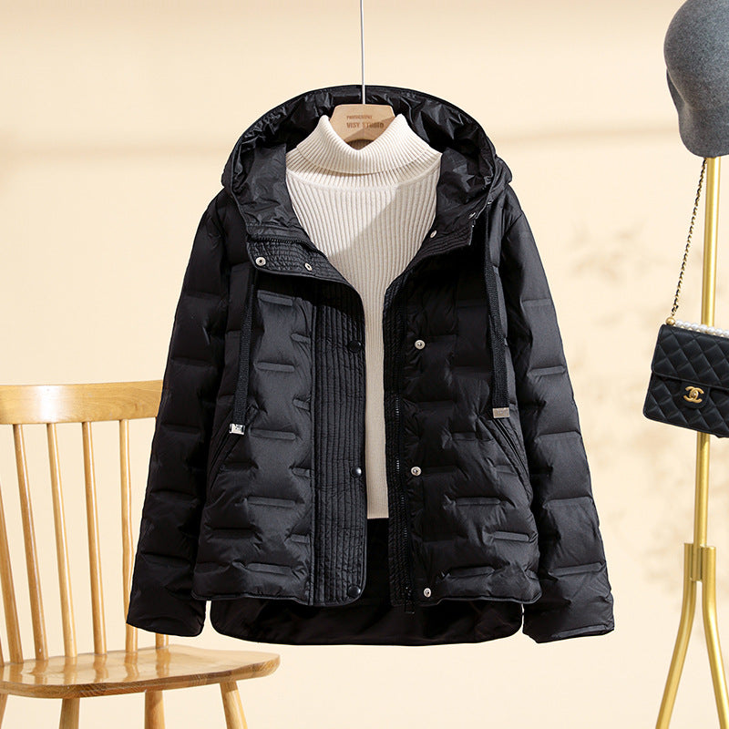 Veste en duvet blanc épais de luxe légère