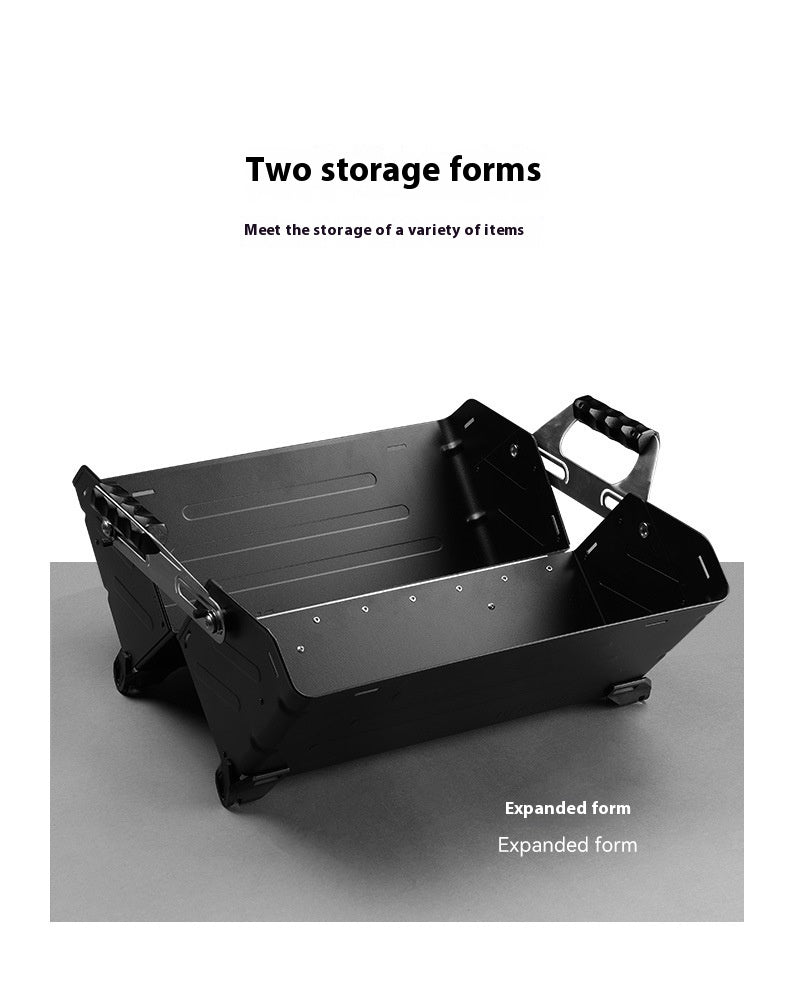 Camping Outdoor Folding Storage Box - Night Black