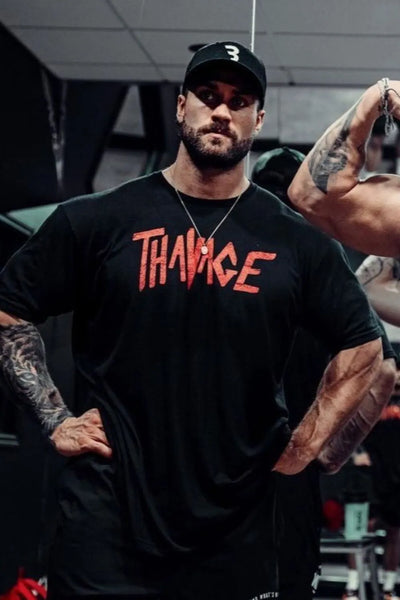 Camiseta de Cuello Redondo con Gráfico de Letras para Hombre en Tallas Grandes