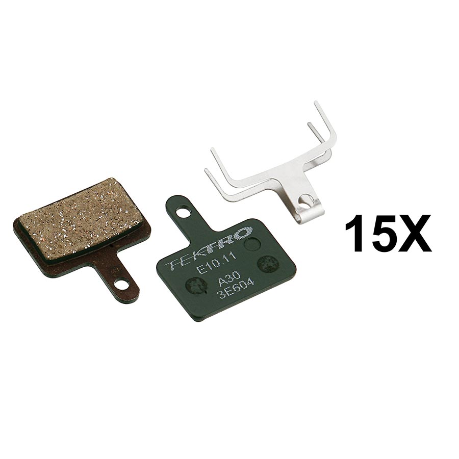 Pastillas de freno de disco Tektro E10.11 a granel - Resina tipo B de Shimano (15 piezas)