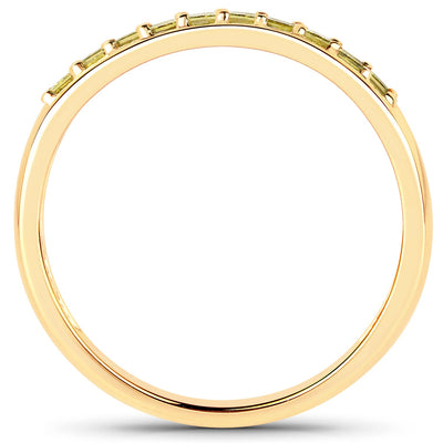 0.27 Carat Genuine Yellow Diamond 14K Yellow Gold Engagement Ring