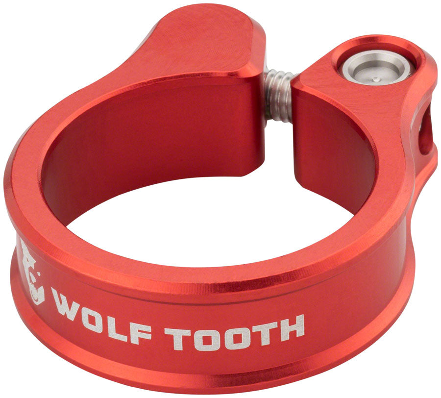 Abrazadera de Sillín Wolf Tooth - 28.6mm Atornillada Roja