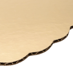 14" Gold Scallop Cake Board - Single