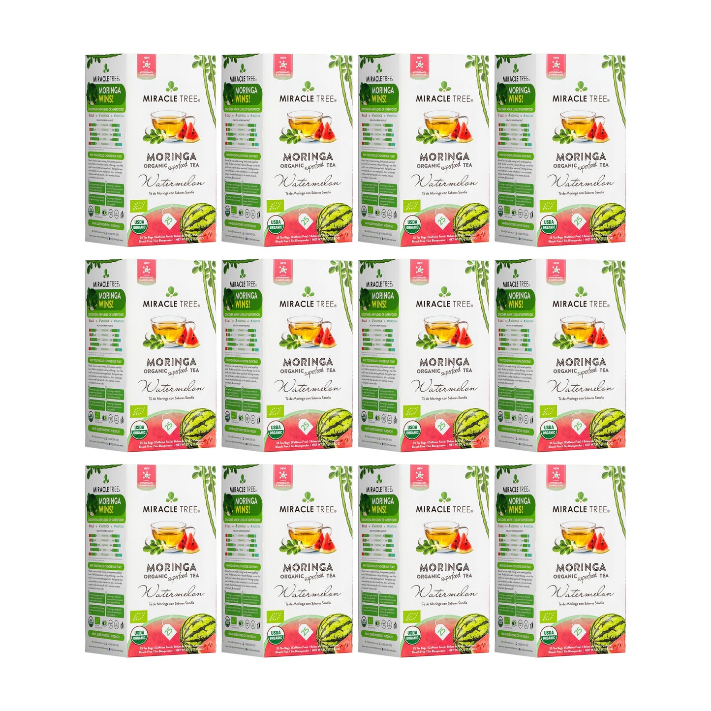 Organic Moringa Tea with Watermelon Flavor