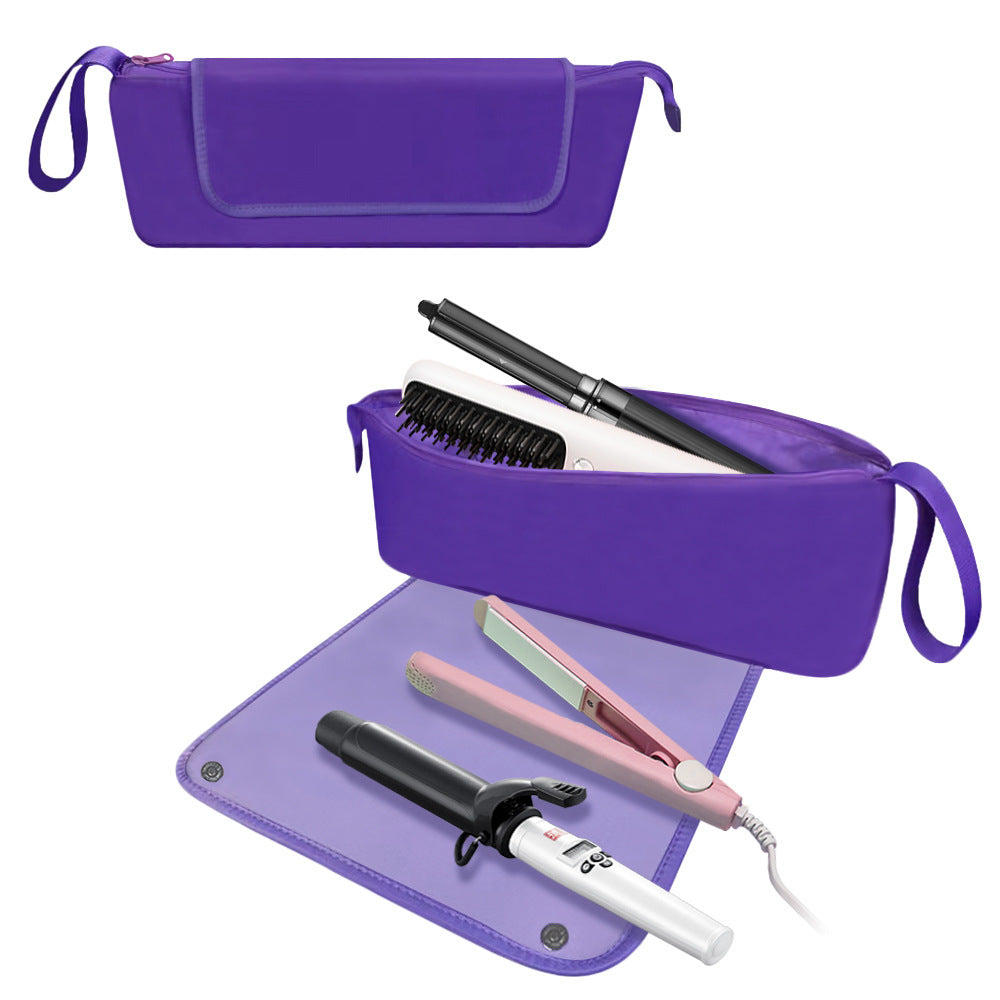 Portable Travel Anti-Scald Hair Curler and Dryer Bag