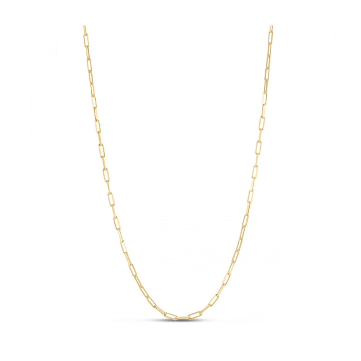 Sterling Silver Gold Plated Paperclip Chain Necklace