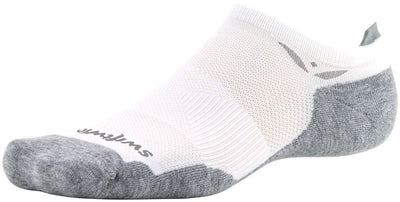 Swiftwick Maxus No Show Socks - White Medium