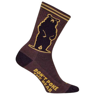 Calcetines de lana Sockguy Growl de 6" - Marrón-Negro (Tamaño 5-9)