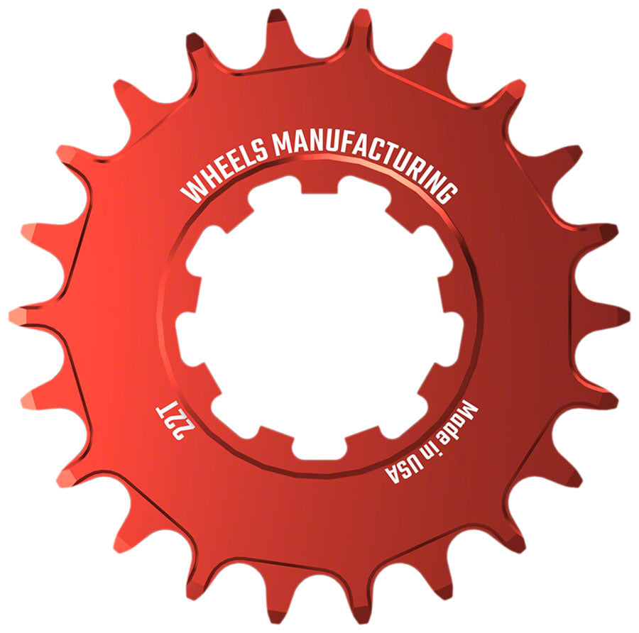 Engranaje SOLO-SPEED de Wheels Manufacturing - 22t en Rojo