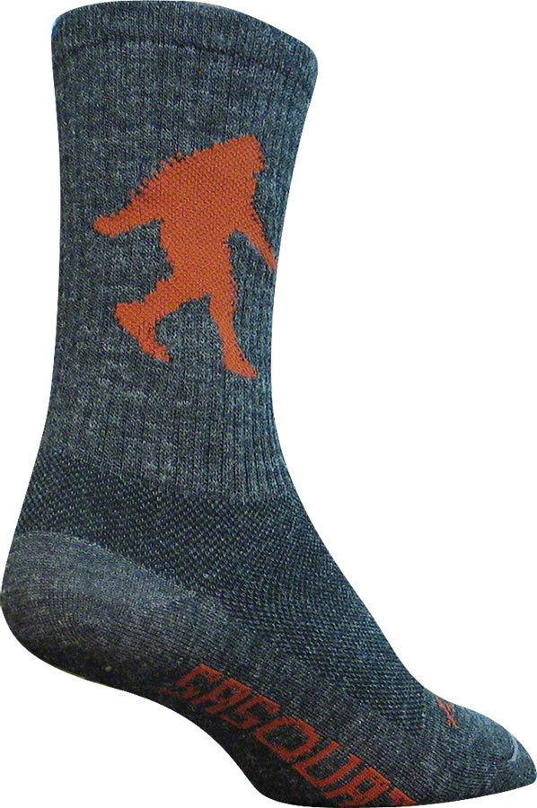 Calcetines Crew de Lana Sasquatch de SockGuy - Gris Pequeño/Mediano