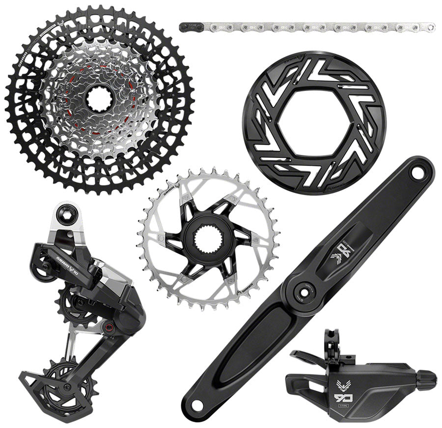 Groupe électro SRAM Eagle 90 Ebike - Chaîne et dérailleur Bosch 36T 170mm