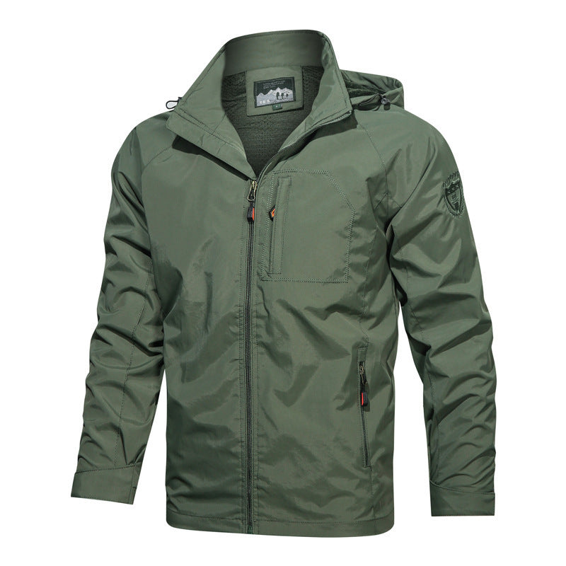 Chaqueta de Montañismo delgada a prueba de viento para hombres