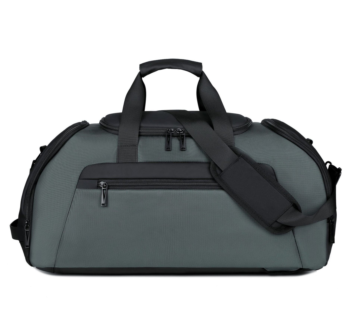 Large-Capacity Leather-Coated Duffel Bag for Outdoor Travel