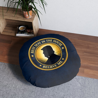 Best Seat in the House Floor Cushion – Political Parody Design