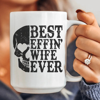 Best Wife Ever Skull Ceramic Mug 15 oz - Korvel