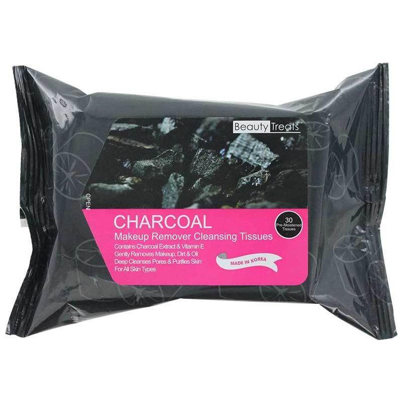 Lingettes Démaquillantes Charbon Beauty Treats - 30 Compte
