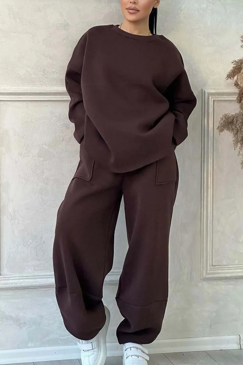 Women's Casual Autumn & Winter Sweater Trousers Set