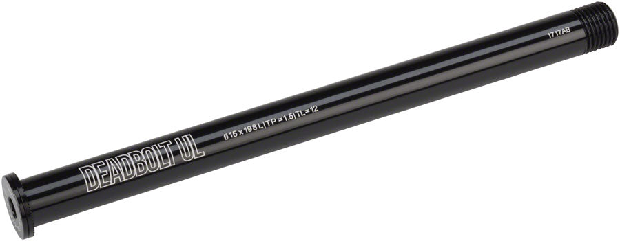 Eje Thru-Axle Ultralight Deadbolt de Salsa - Diámetro de 15mm, Longitud de 198mm
