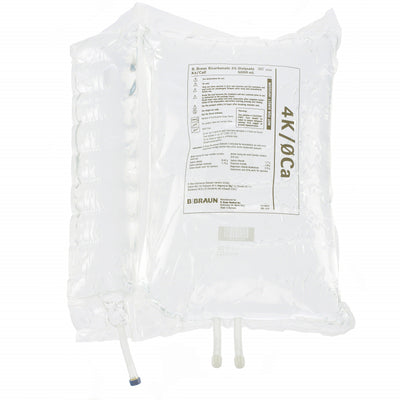 Solution de dialyse bicarbonate 25, sans calcium, 2 x 5000 mL