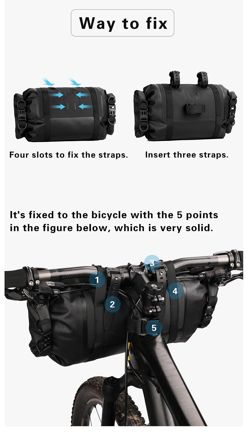 Sacoche de guidon de vélo étanche premium - Grande capacité