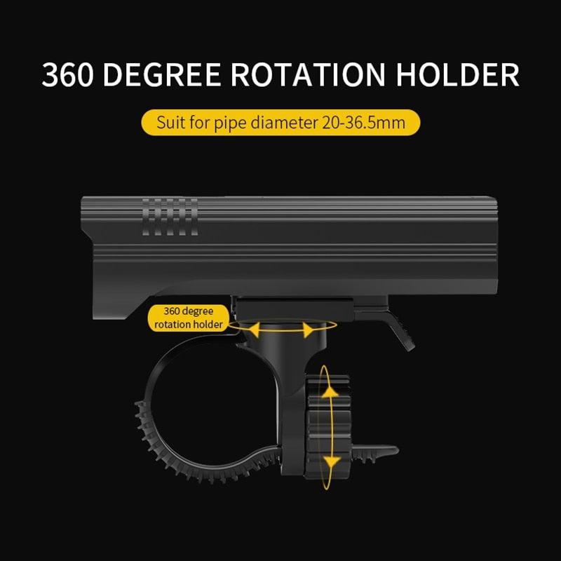 Rechargeable LED Bicycle Headlight with Power Bank Function