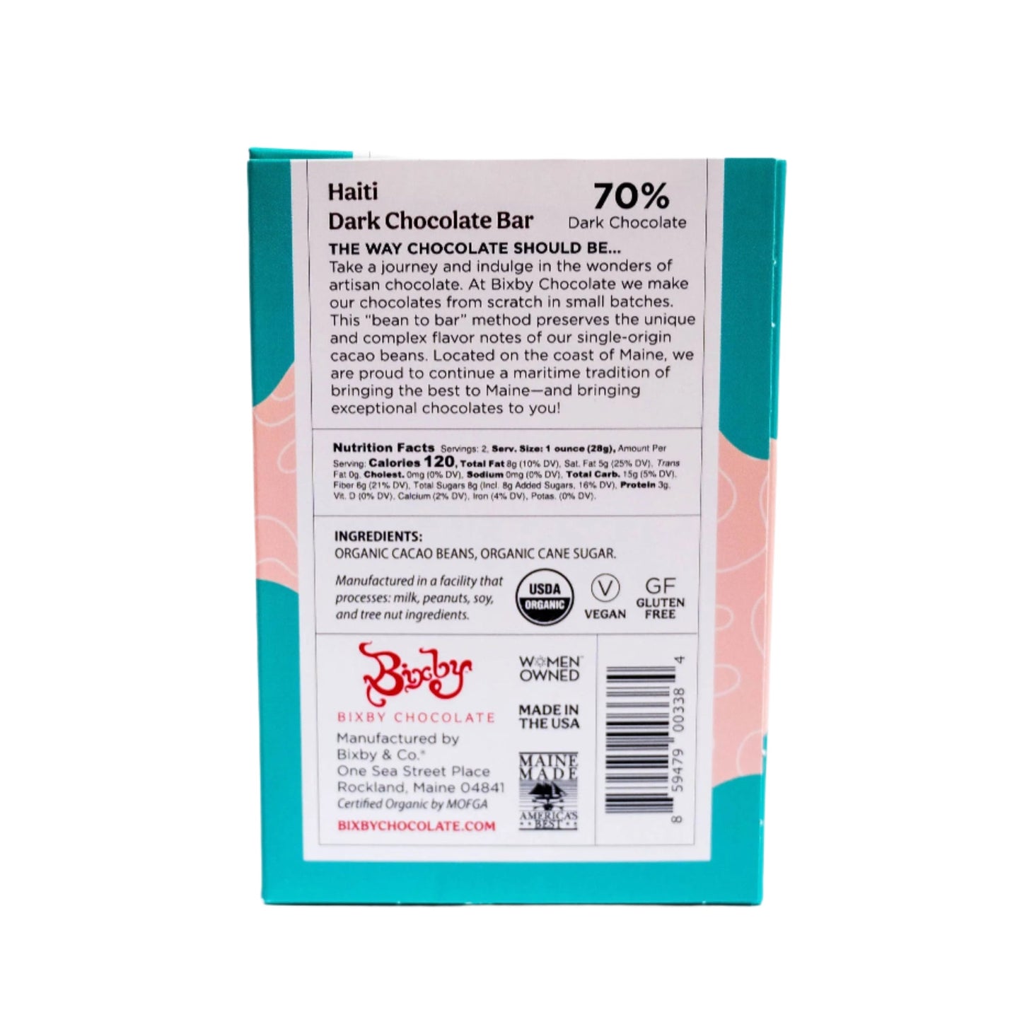 Organic Haitian 70% Dark Chocolate Bar