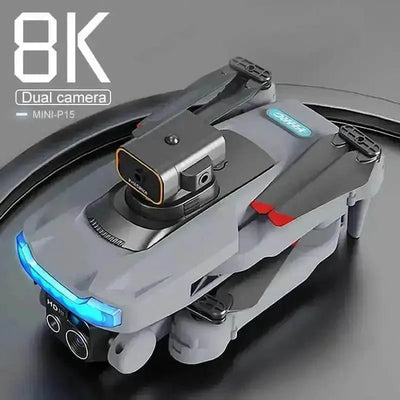 Black P15 Mini Drone Camera with Obstacle Avoidance