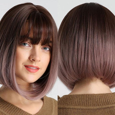 Blonde Ombre Bob Synthetic Wig for Women - Heat Resistant
