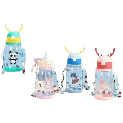 Blue Dinosaur Antler Kids Water Sippy Cup