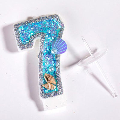 Glitter Number Birthday Candles - Elegant Cake Toppers 0-9