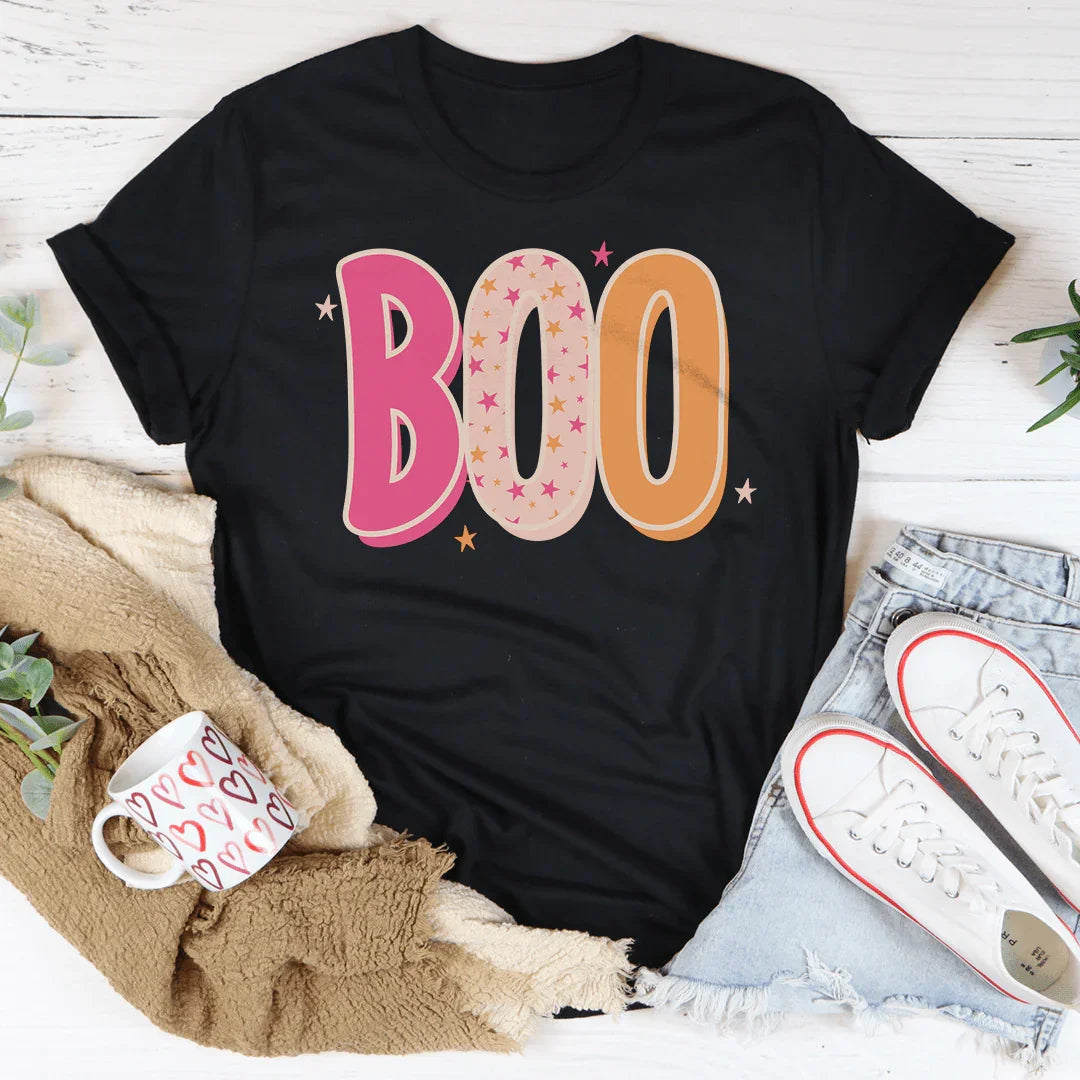 Boo Tee - Playful Cotton Blend T-Shirt