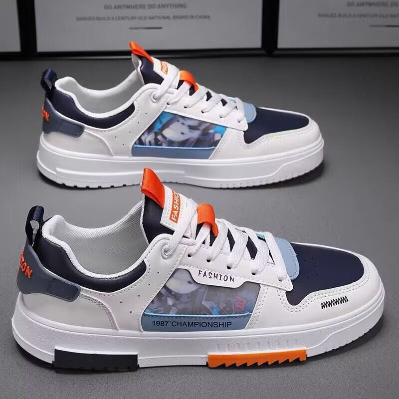 Breathable White Sneakers for Men and Students