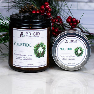 Festive Soy Wax Candle - Juniper, Holiday Greens, Pine, and Cozy Bonfire - Korvel