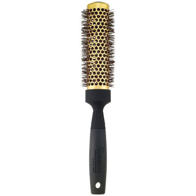 Gold Nano Ceramic Round Hair Brush - 6 Inch XL Barrel